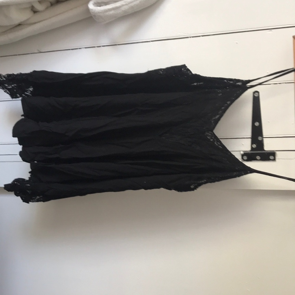 Lace trim mini dress/top